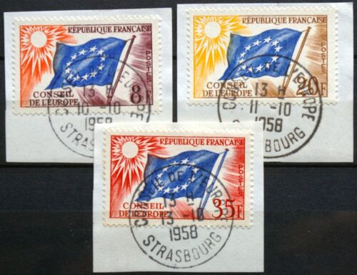 Prancūzija, Europos Taryba ScNr 1O2-1O3, 1O5 Used(O)