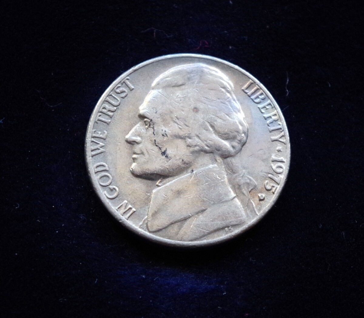 JAV, 5 centai 1975m-D 