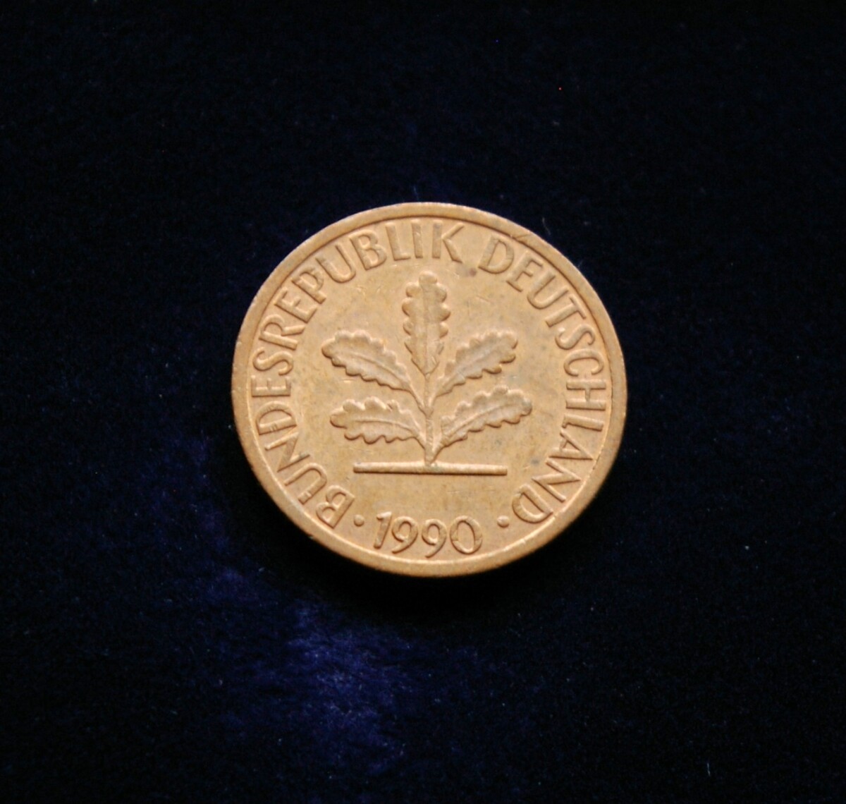Vokietija, 1 pfenigas 1990m-F