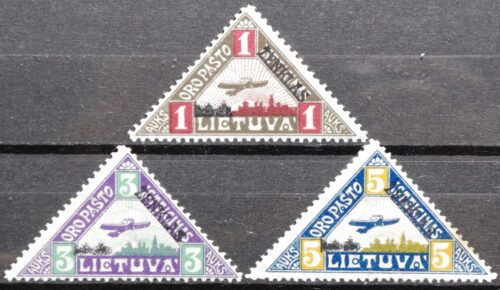 Tarpukario Lietuva, pilna serija MiNr 118-120 MLH* V