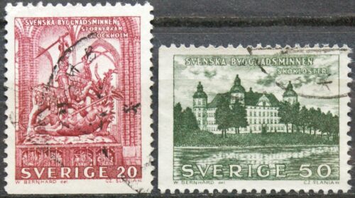 Švedija, pilna serija, MiNr 495C/Do/Du-496A Used (O) 