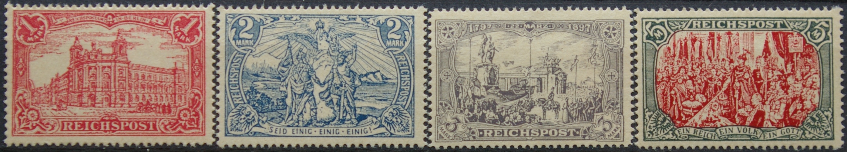 Vokietijos Reichas, pilna serija, MiNr 94-97 KOPIJOS
