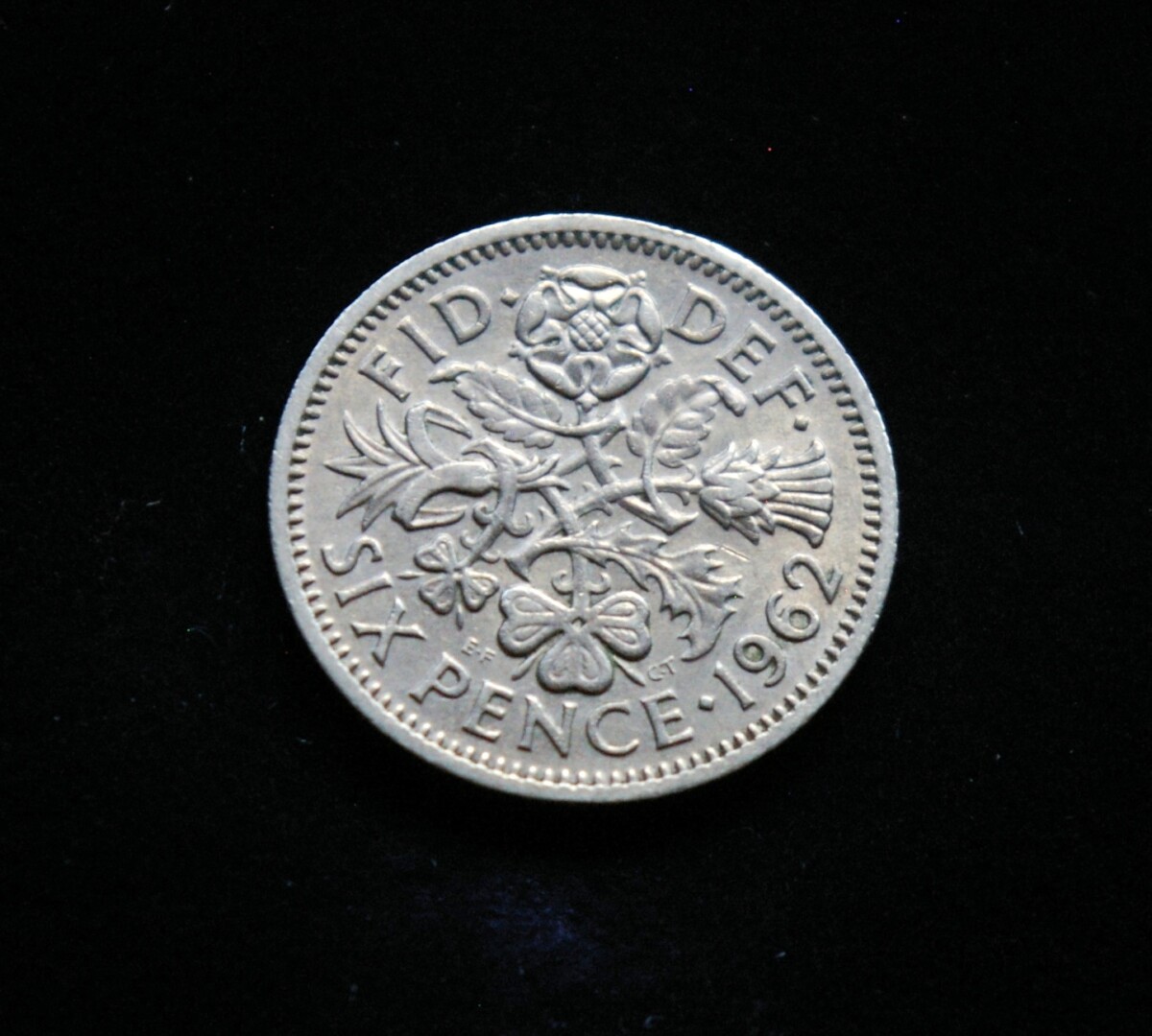 Didžioji Britanija, 6 pensai 1962m