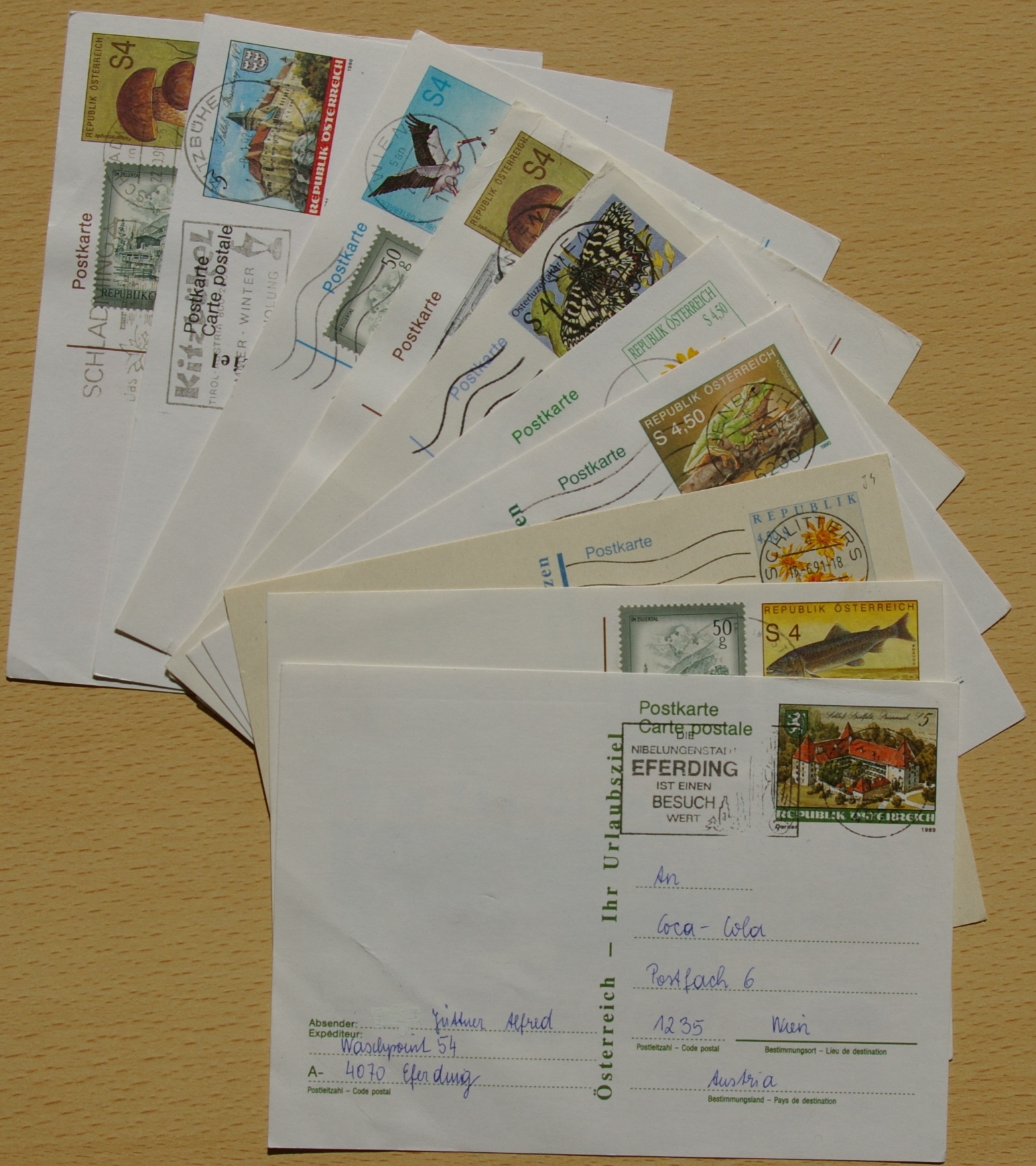 Austrija, 10 vnt atvirlaiškių rinkinys