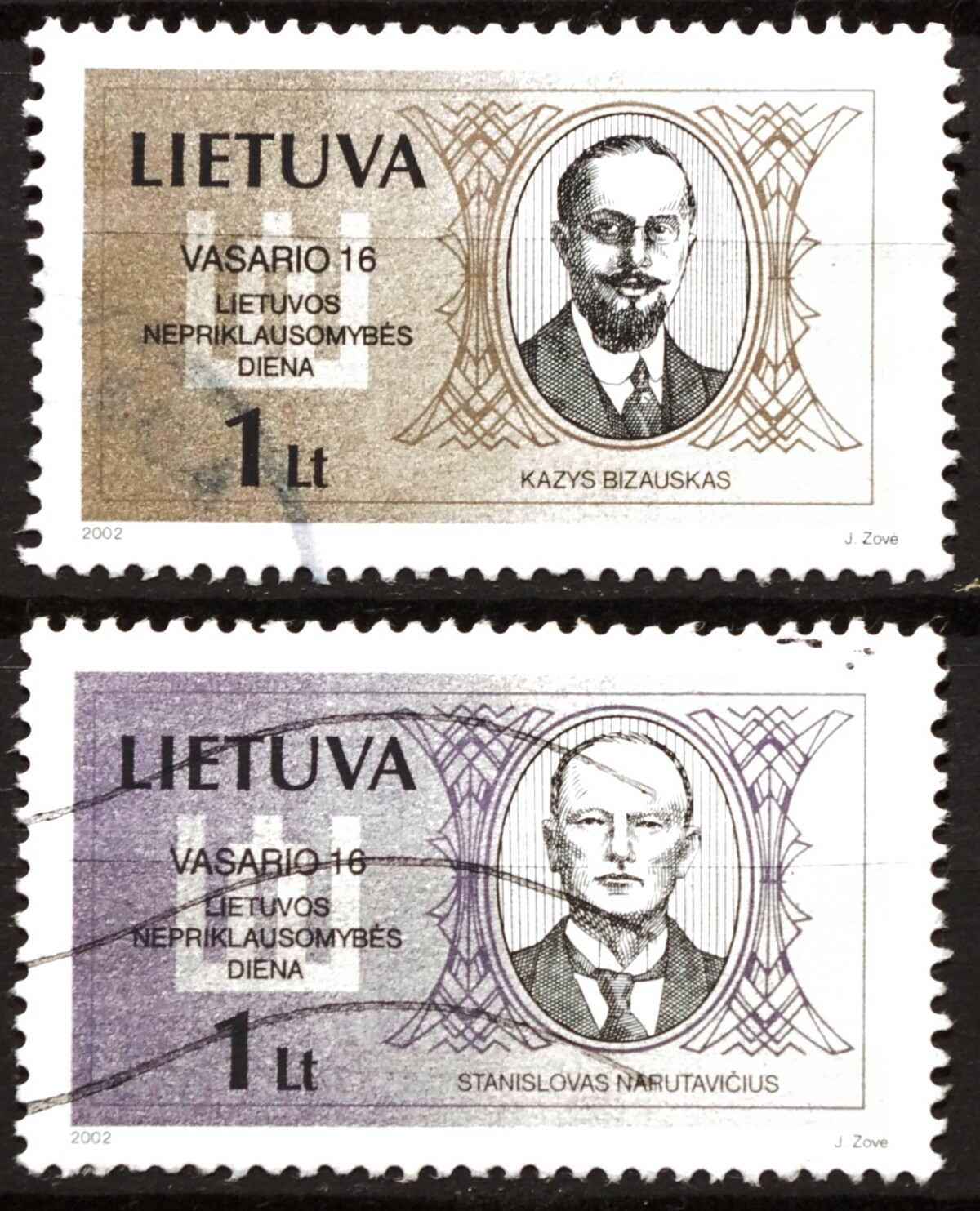 Lietuva, pilna serija MiNr 781-782 Used(O) 3Vx2