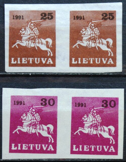 Lietuva, pilna serija poromis MiNr 480-481 MNH** V