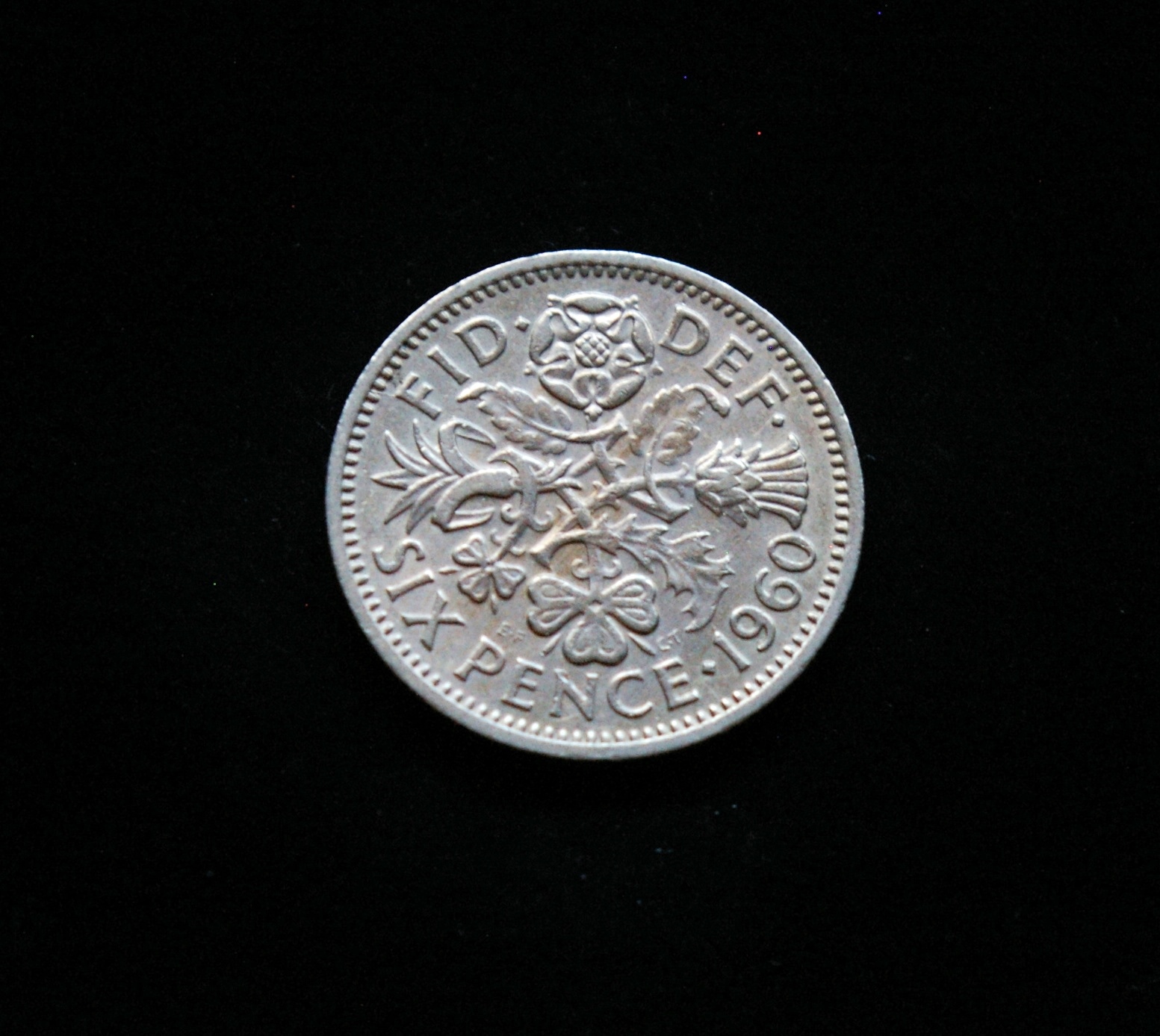 Didžioji Britanija, 6 pensai 1960m