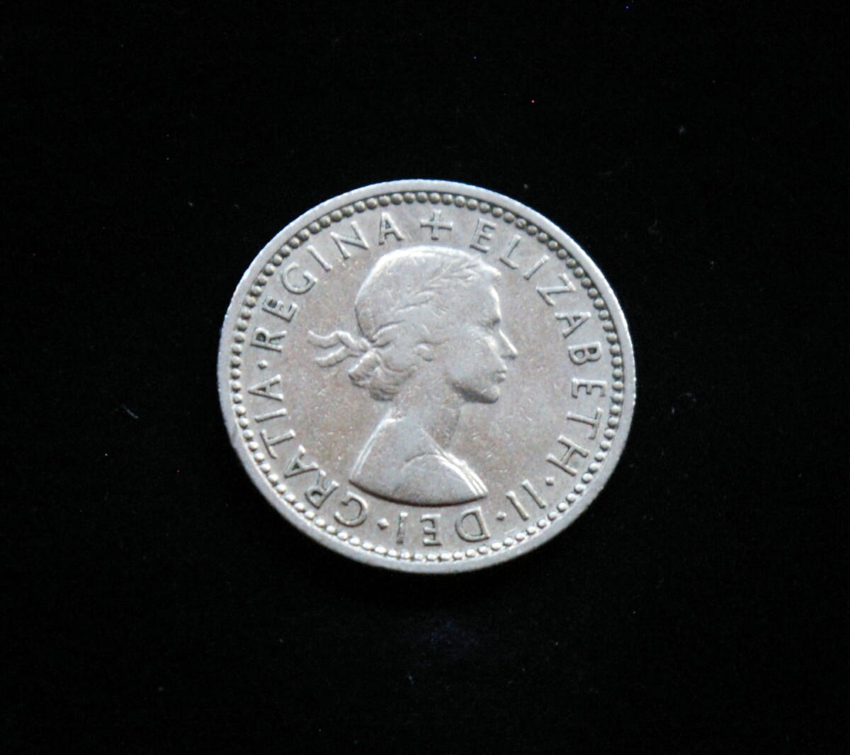 Didžioji Britanija, 6 pensai 1958m