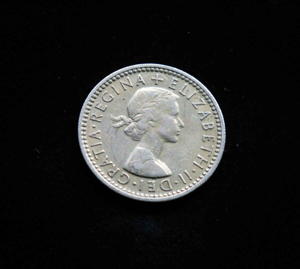 Didžioji Britanija, 6 pensai 1958m