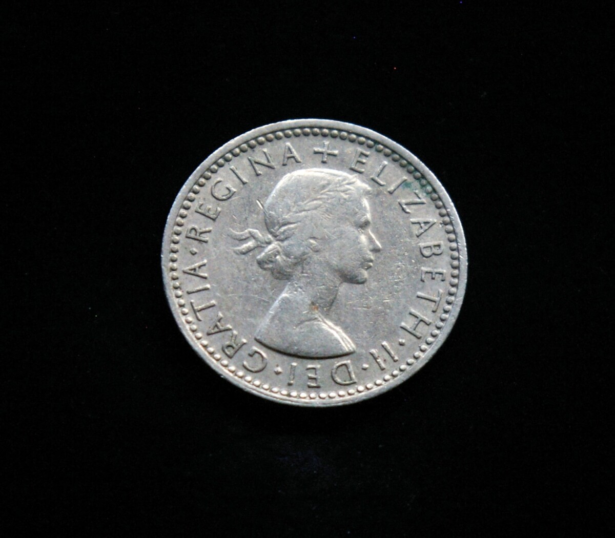Didžioji Britanija, 6 pensai 1958m