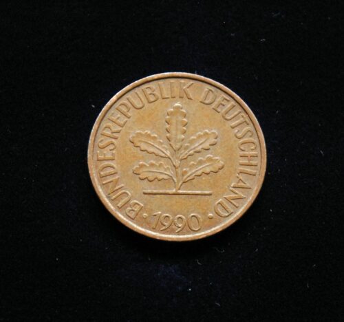 Vokietija, 2 pfenigai 1990m-D