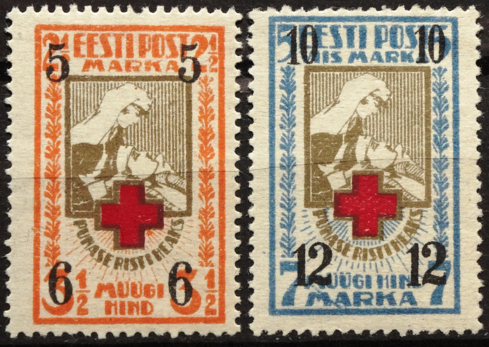 Estija, pilna serija, MiNr 60-61 MLH* V