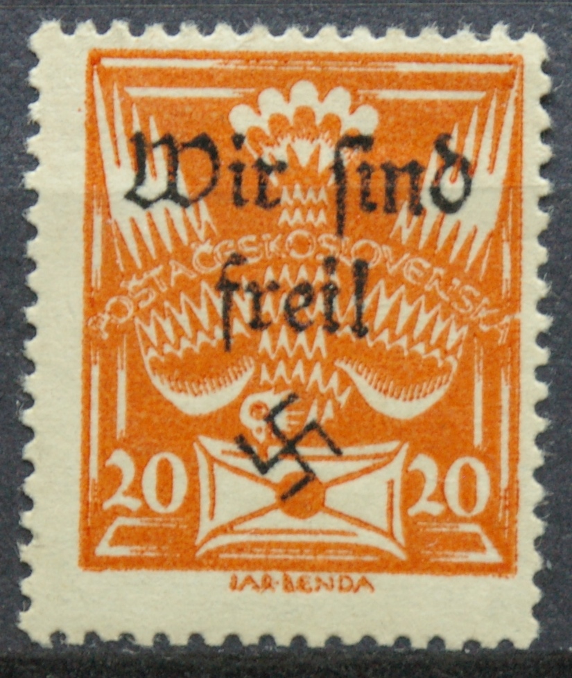 Vokietijos Reichas, Sudetų žemės, Mafersdorfas MiNr 3 MLH*