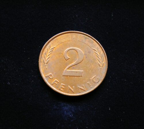 Vokietija, 2 pfenigai 1995m-F