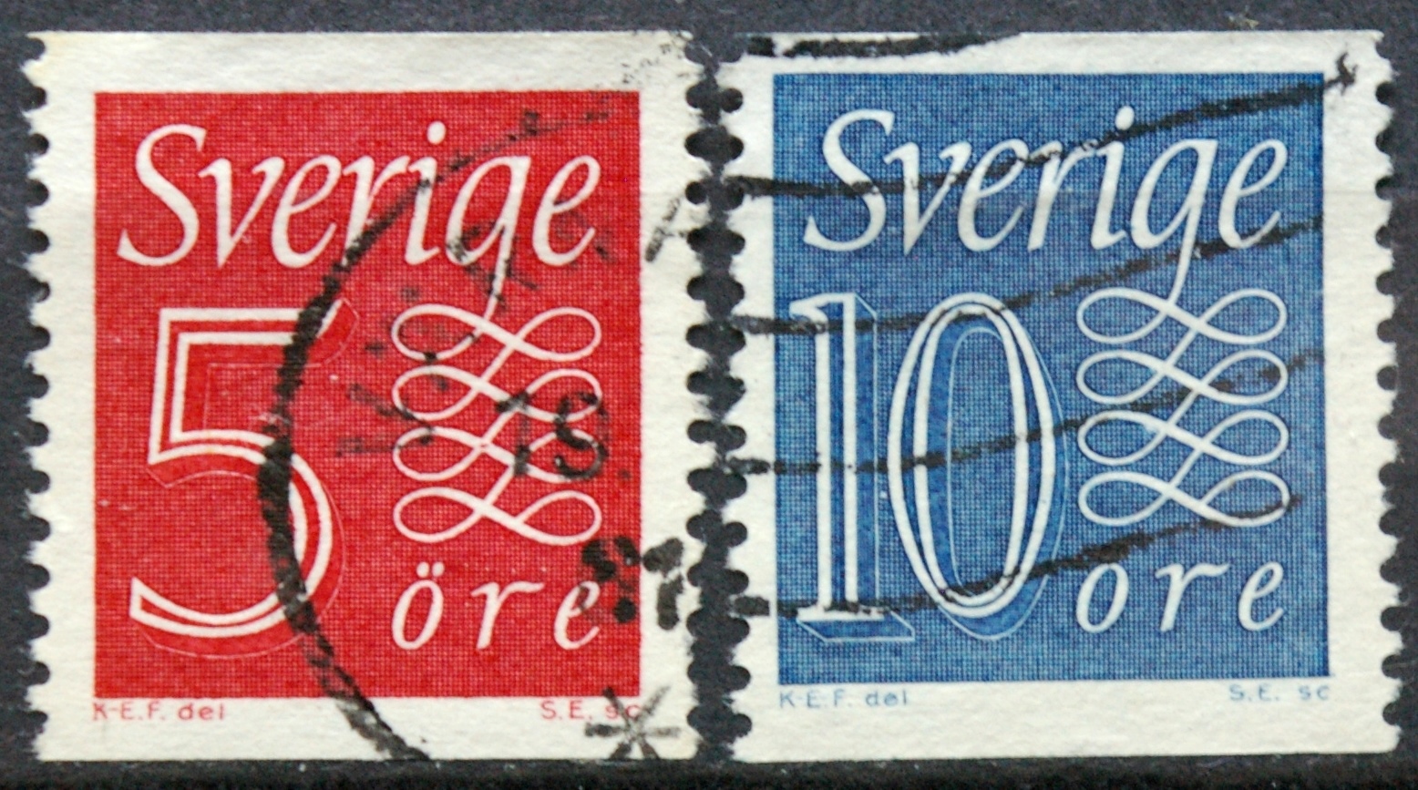 Švedija, pilna serija, MiNr 429bA-430bA Used (O)