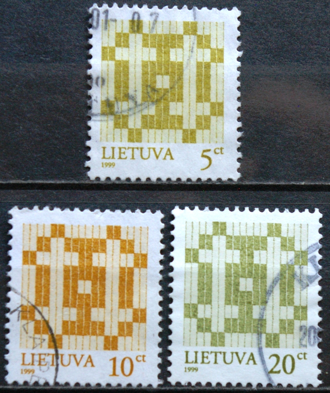 Lietuva, pilna serija MiNr 682II - 684II Used(O) Vx1