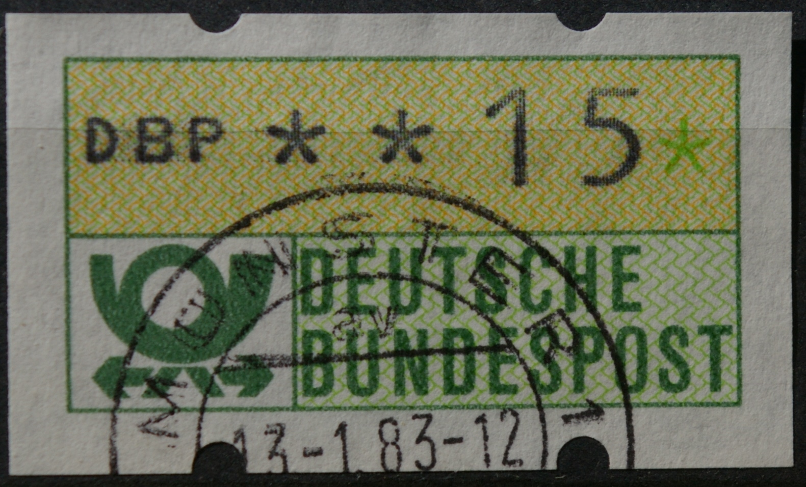 Vokietija, pašto automatų ženklas MiNr 1 Used(O)