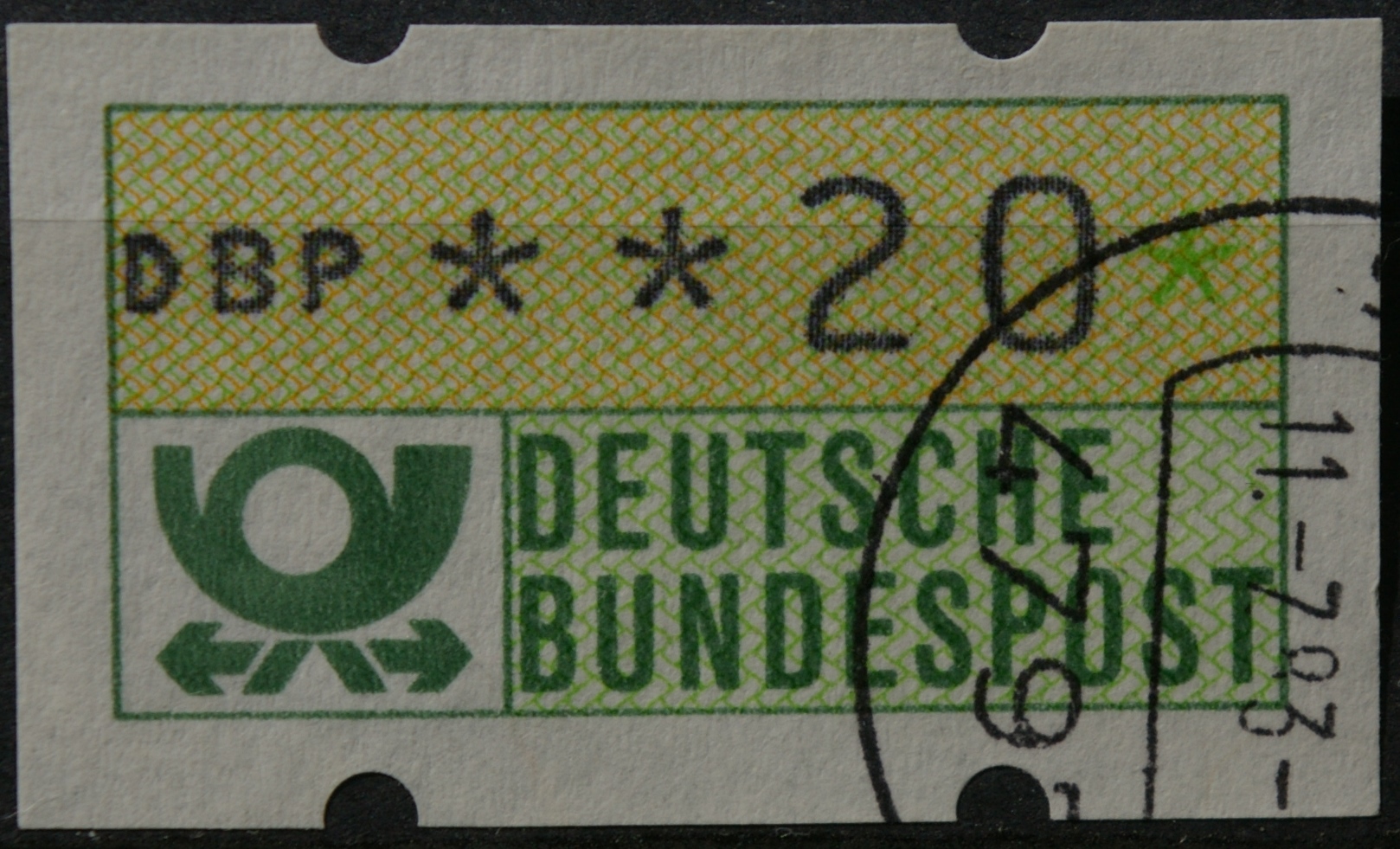 Vokietija, pašto automatų ženklas MiNr 1 Used(O)