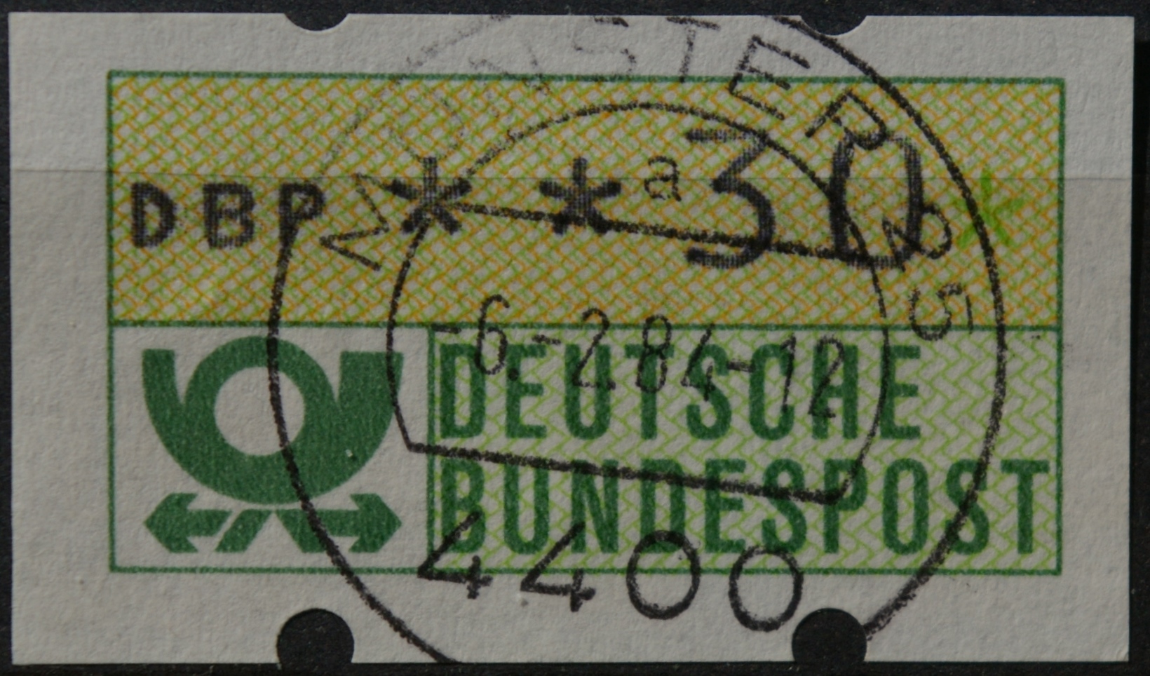 Vokietija, pašto automatų ženklas MiNr 1 Used(O)