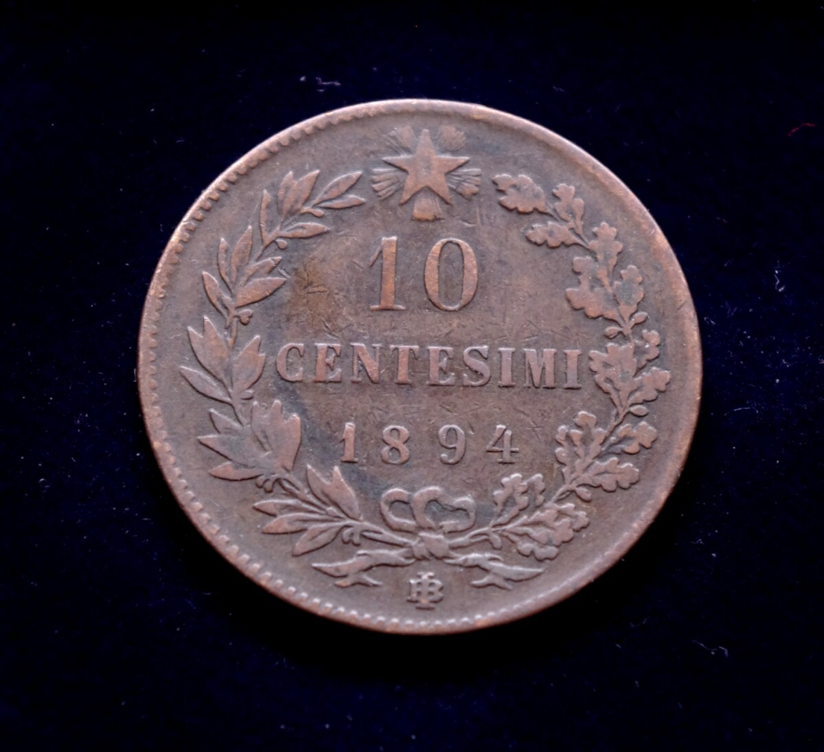 Italija, 10 čentezimų 1894m-BI E