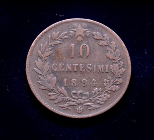 Italija, 10 čentezimų 1894m-BI E