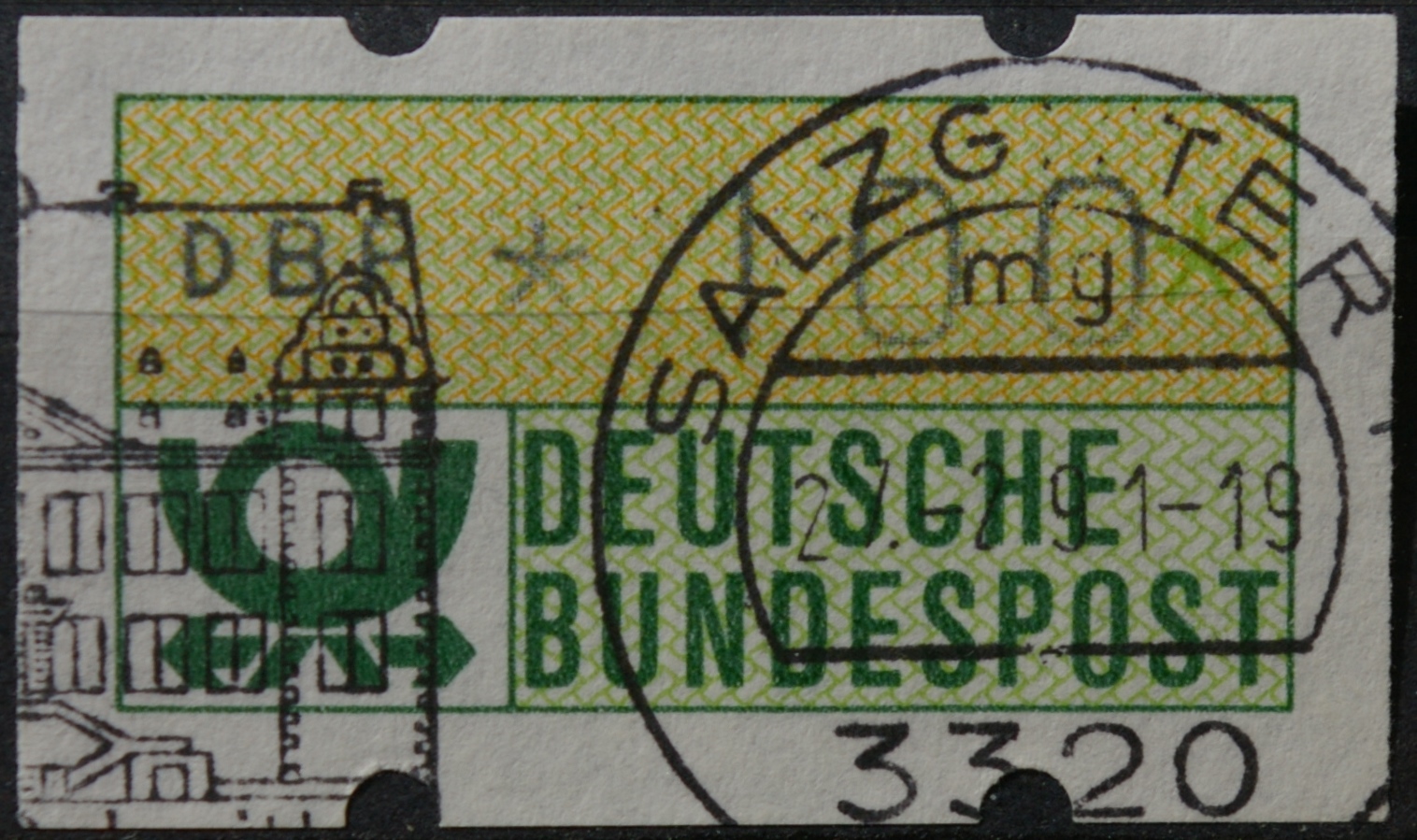 Vokietija, pašto automatų ženklas MiNr 1 Used(O)