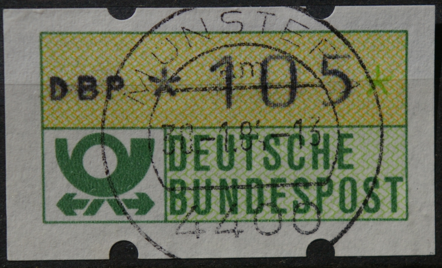 Vokietija, pašto automatų ženklas MiNr 1 Used(O)