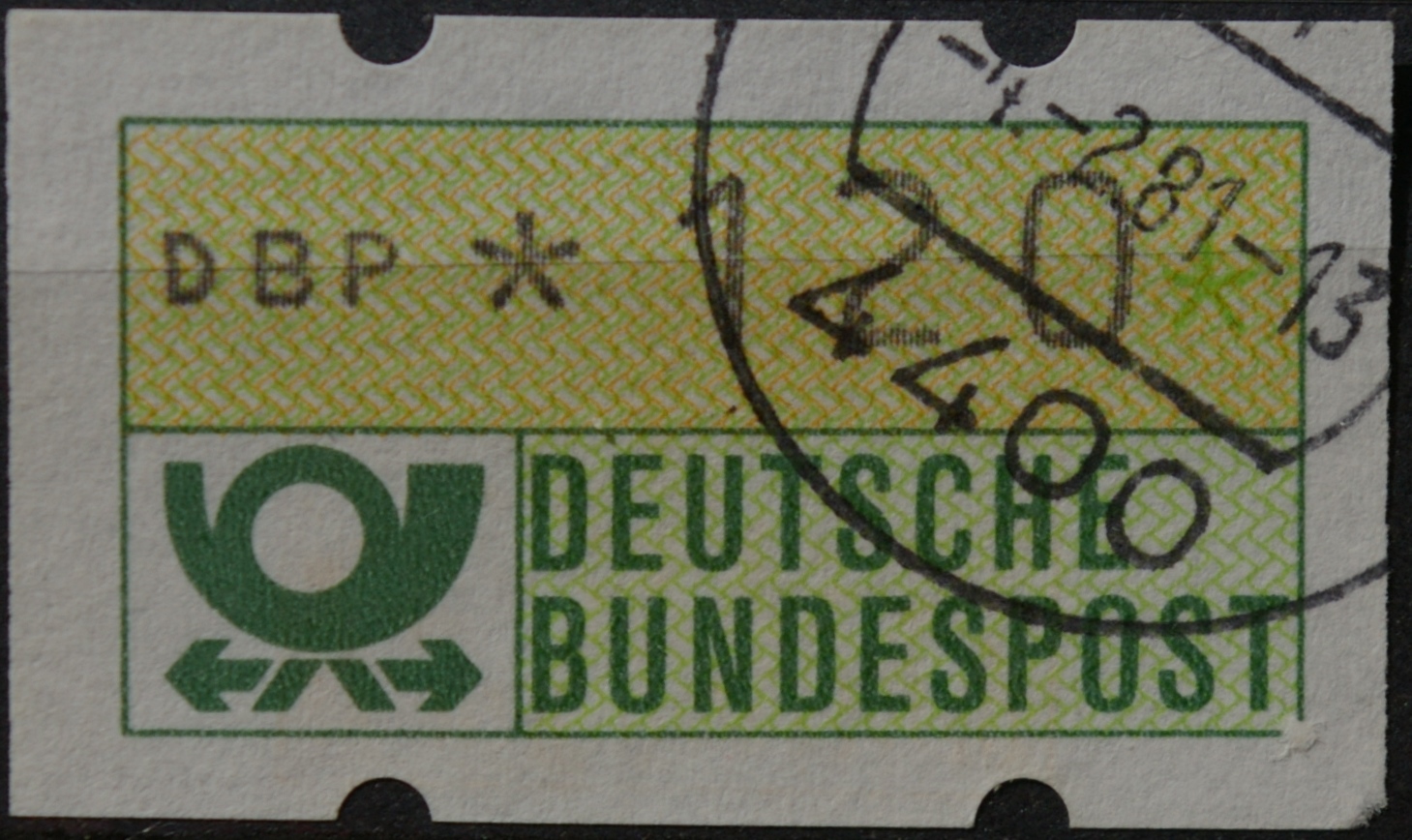 Vokietija, pašto automatų ženklas MiNr 1 Used(O)