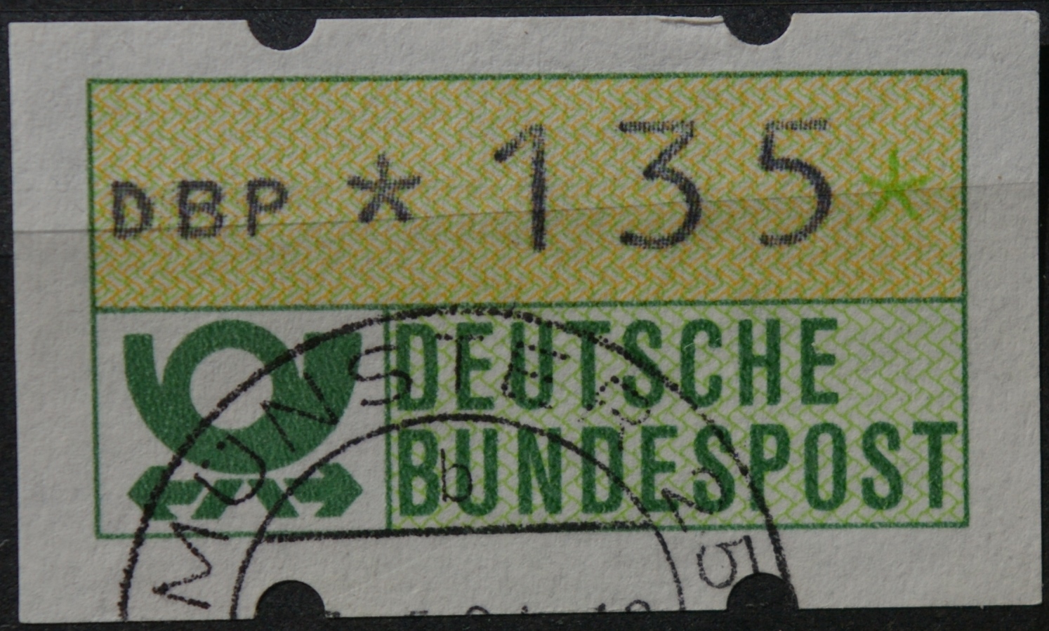 Vokietija, pašto automatų ženklas MiNr 1 Used(O)