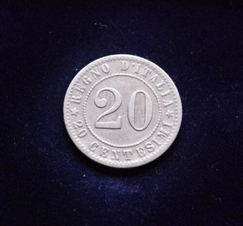 Italija, 20 čentezimų 1895m-R E