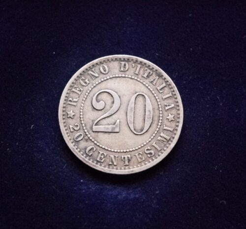 Italija, 20 čentezimų 1895m-R E