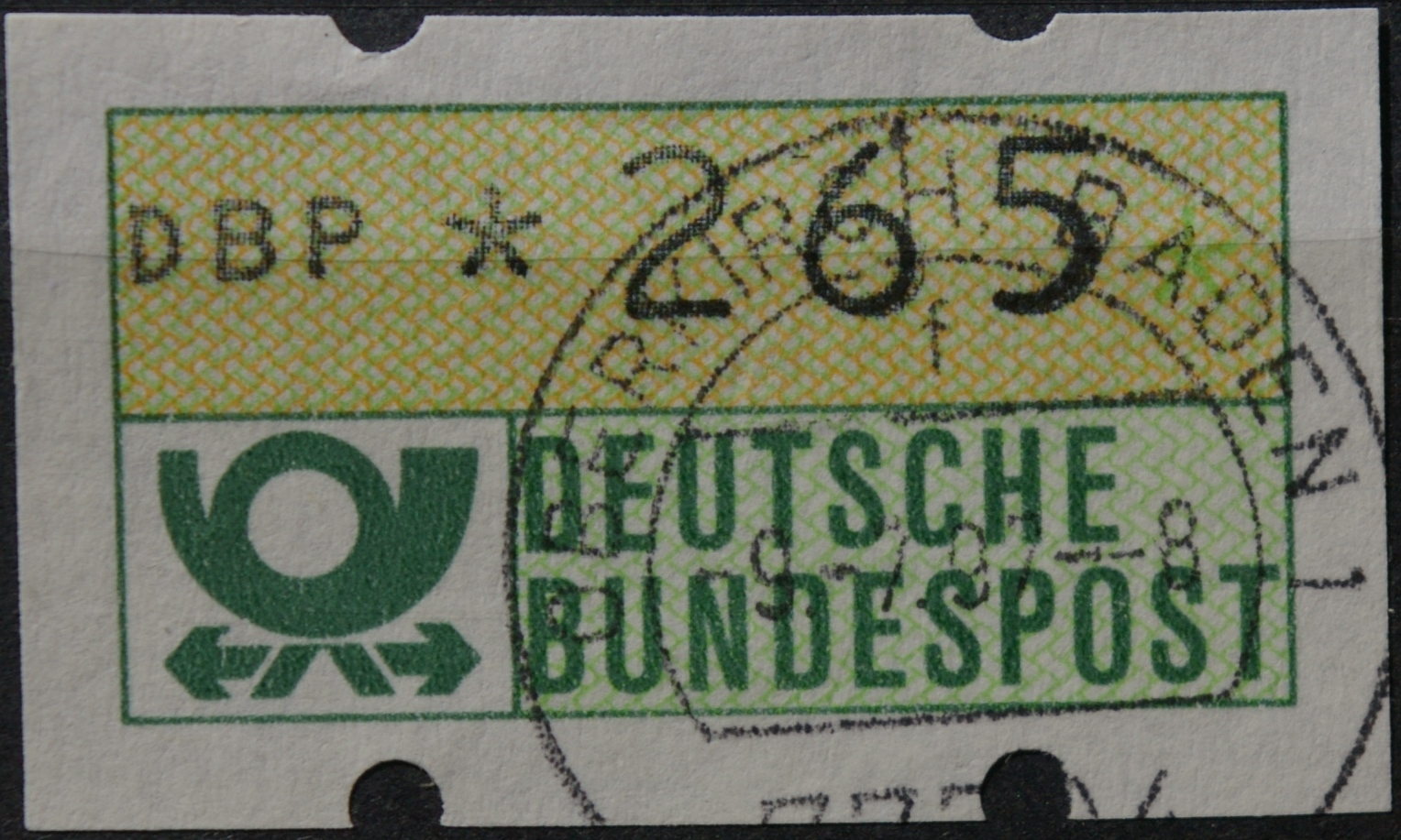 Vokietija, pašto automatų ženklas MiNr 1 Used(O)