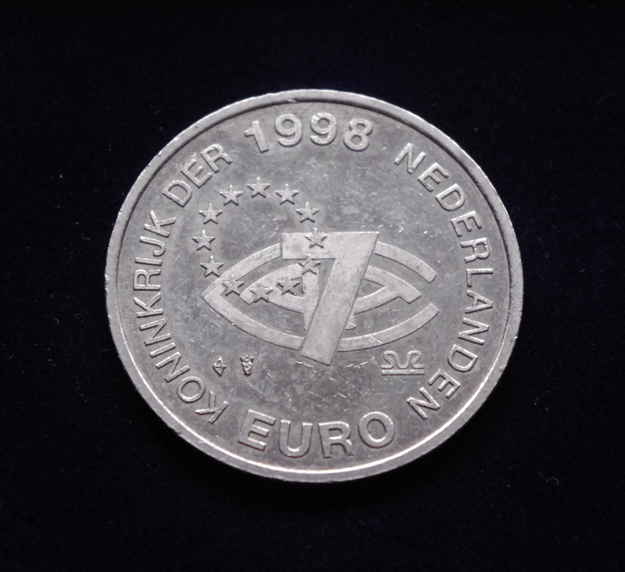 Nyderlandai, 1 euro/ekiu žetonas 1998m E