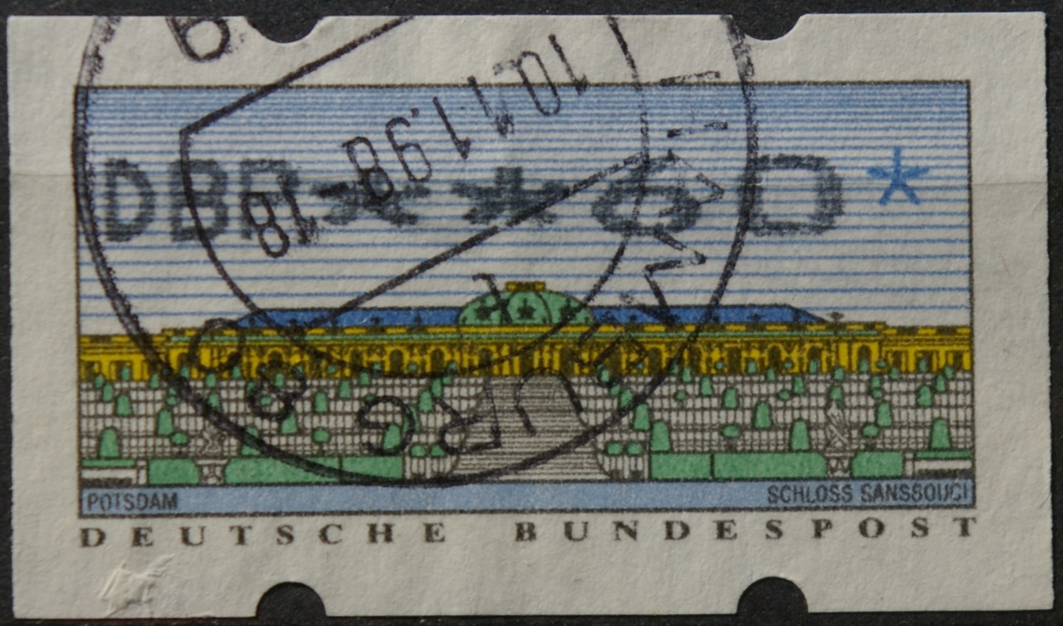 Vokietija, pašto automatų ženklas MiNr 2 Used(O)