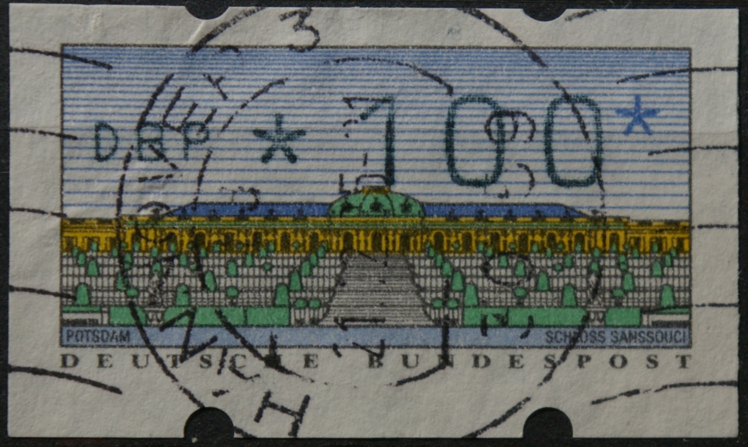 Vokietija, pašto automatų ženklas MiNr 2 Used(O)