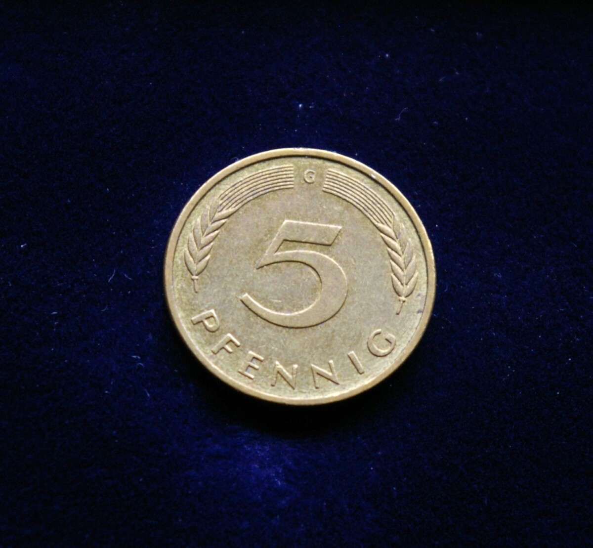 Vokietija, 5 pfenigai 1987m-G