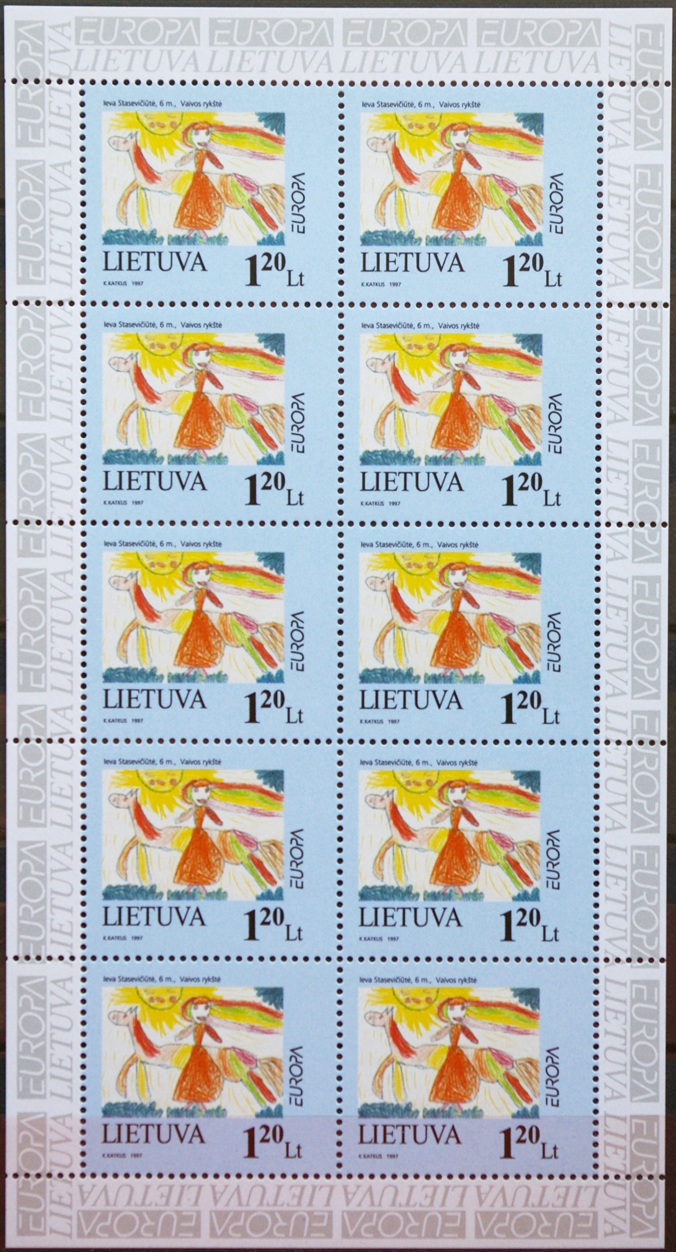 Lietuva, mažasis lapukas MiNr 636 SB MNH**