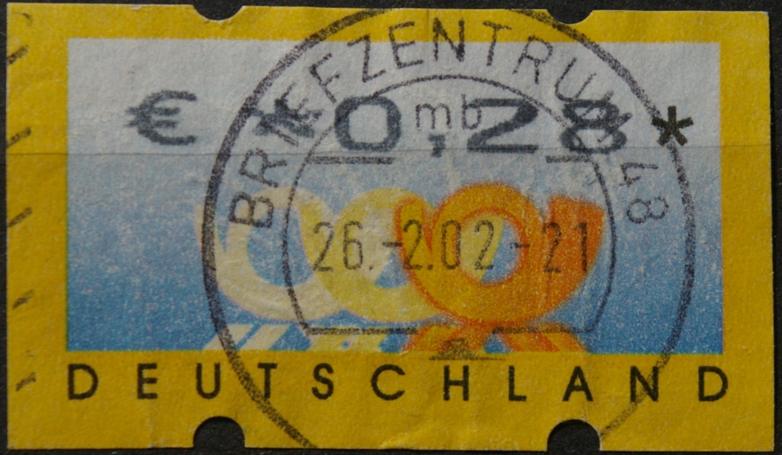 Vokietija, pašto automatų ženklas MiNr 4 Used(O)