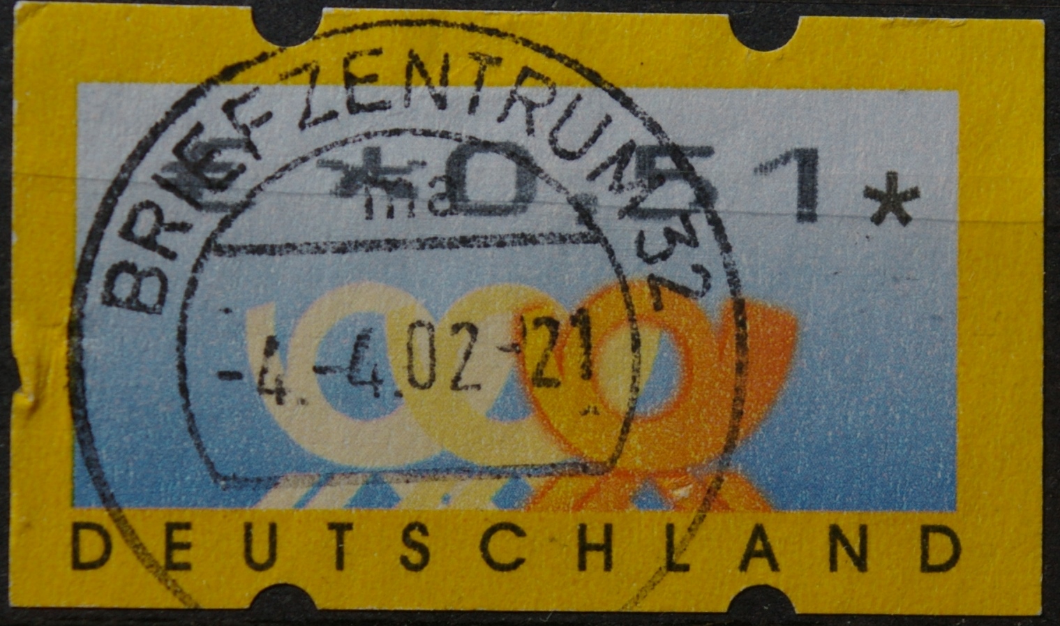 Vokietija, pašto automatų ženklas MiNr 4 Used(O)