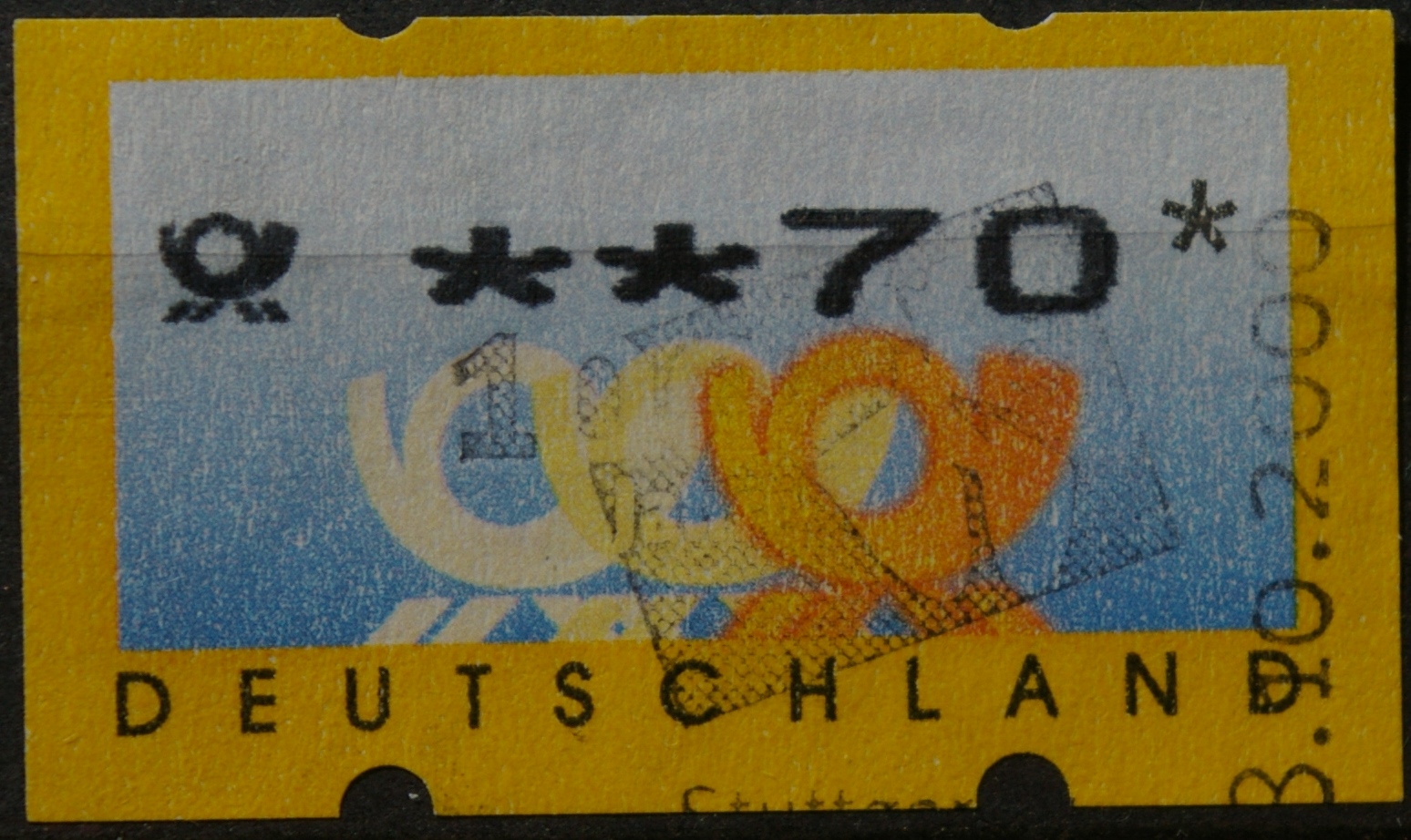 Vokietija, pašto automatų ženklas MiNr 3 Used(O)