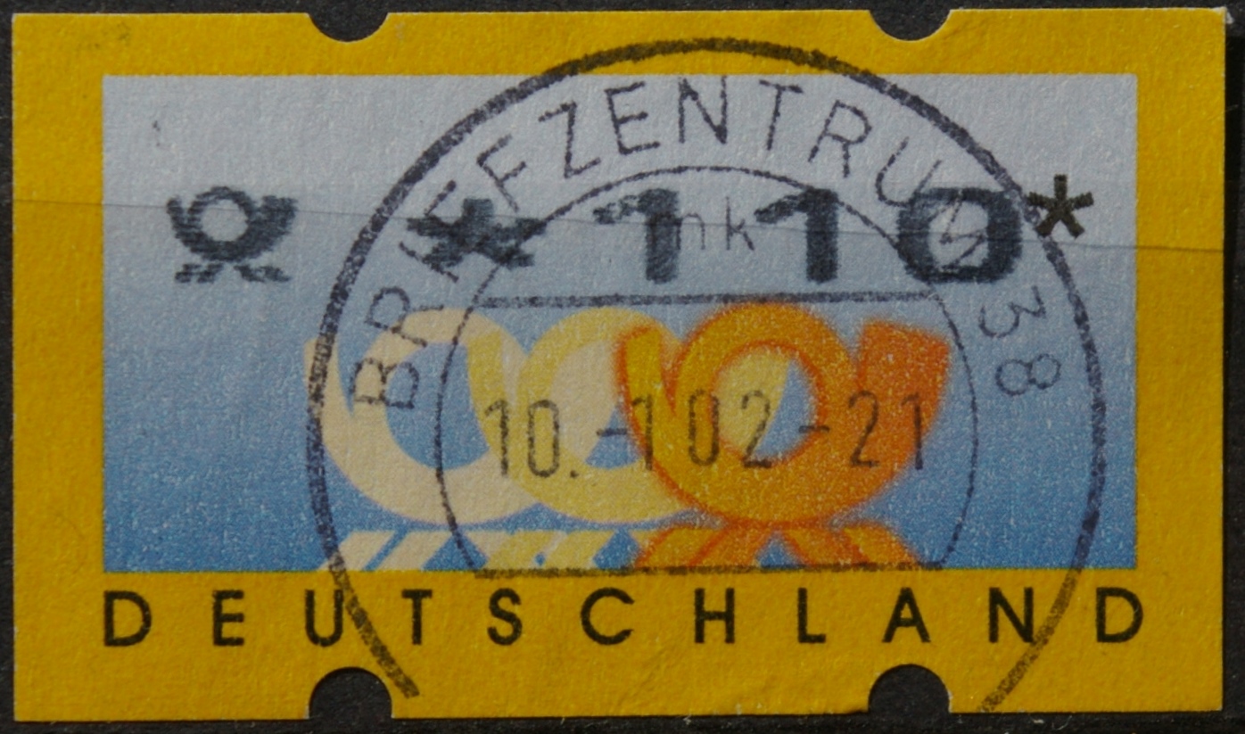 Vokietija, pašto automatų ženklas MiNr 3 Used(O)