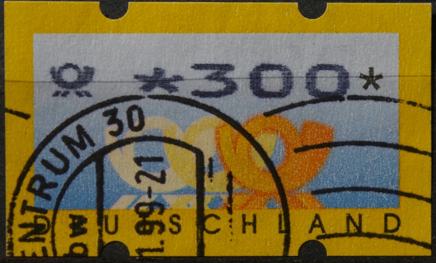 Vokietija, pašto automatų ženklas MiNr 3 Used(O)