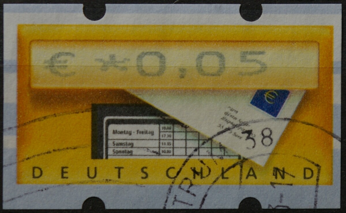 Vokietija, pašto automatų ženklas MiNr 5 Used(O)