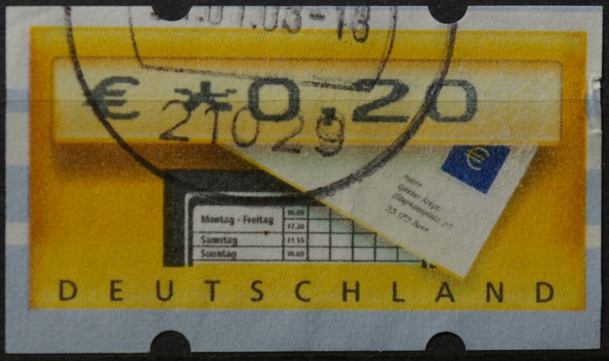 Vokietija, pašto automatų ženklas MiNr 5 Used(O)