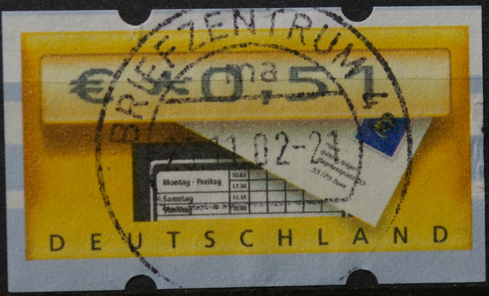 Vokietija, pašto automatų ženklas MiNr 5 Used(O)