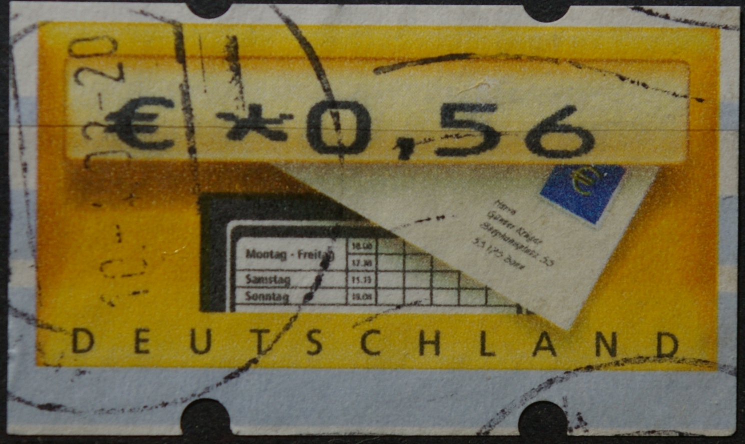 Vokietija, pašto automatų ženklas MiNr 5 Used(O)