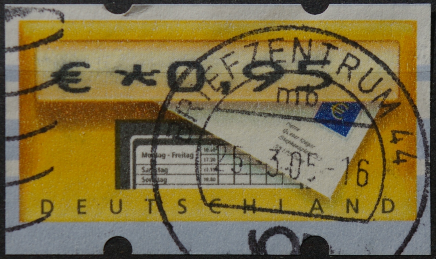 Vokietija, pašto automatų ženklas MiNr 5 Used(O)