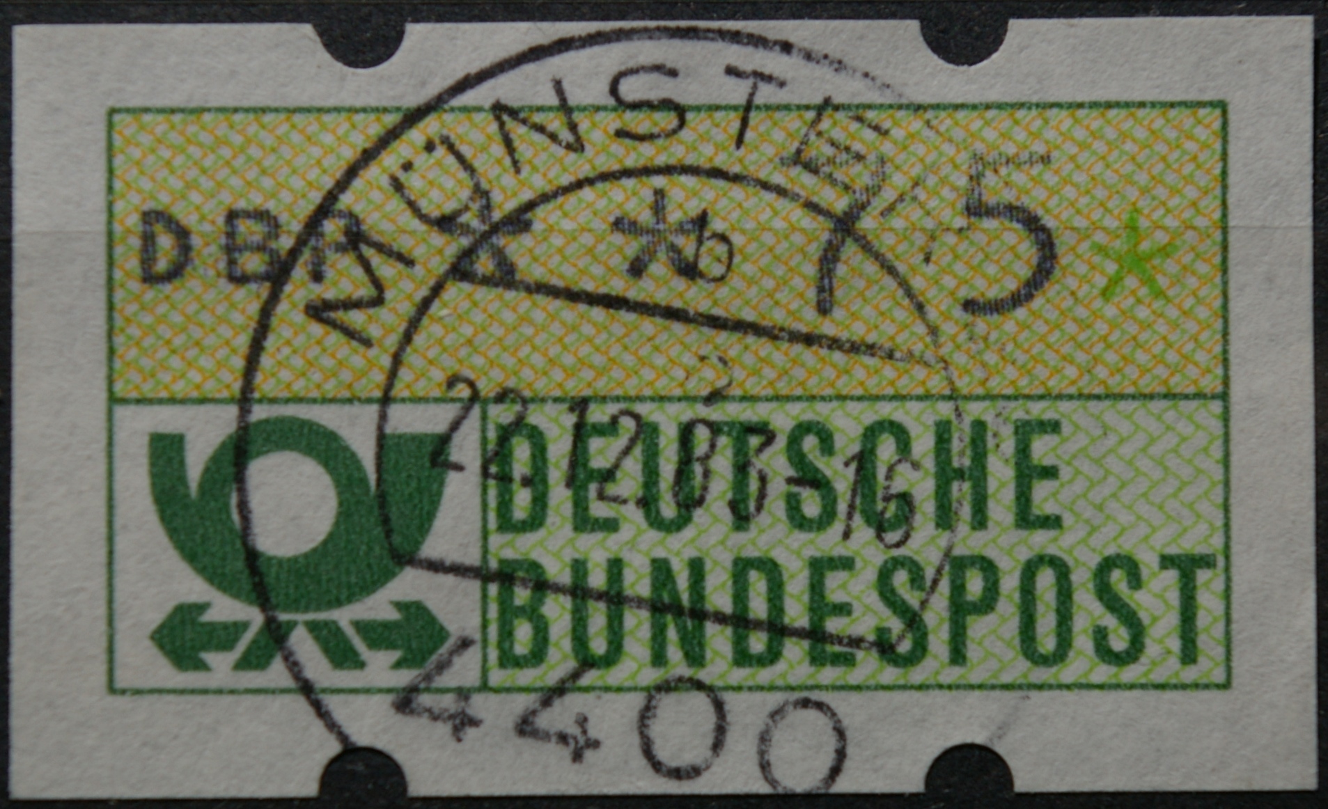 Vokietija, pašto automatų ženklas MiNr 1 Used(O)