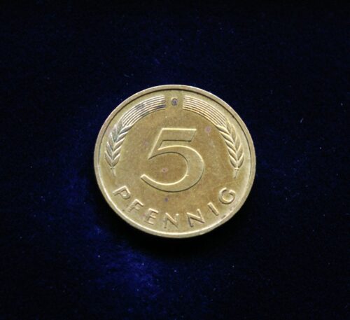 Vokietija, 5 pfenigai 1991m-G