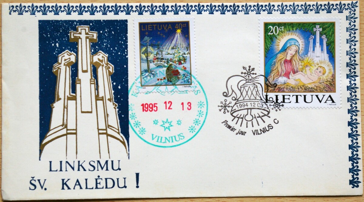 Lietuva, 1994m pirmos dienos vokas su MiNr 572 ir 597 G